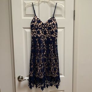 Gorgeous brand new navy/nude lace dress.